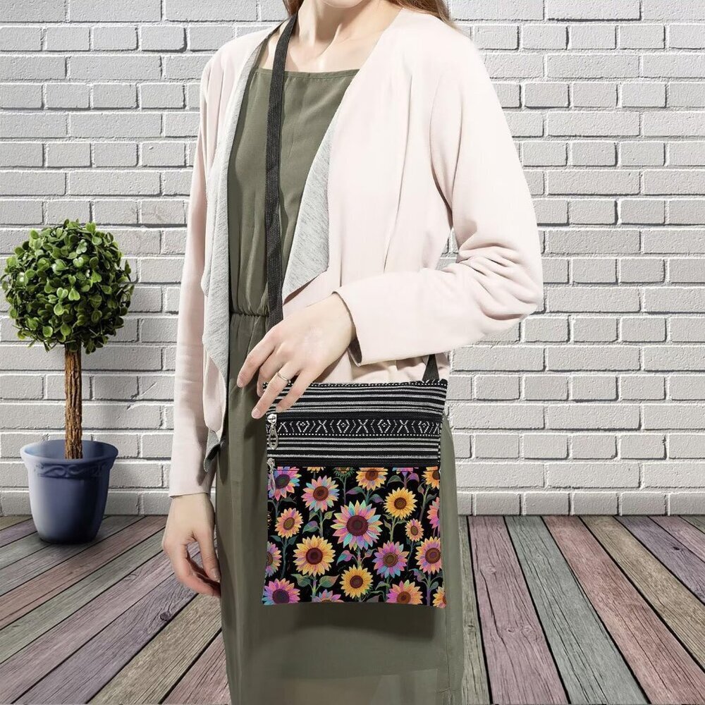 Crossbody Bag Ethnic Pattern Polyester Small Orga… - image 3